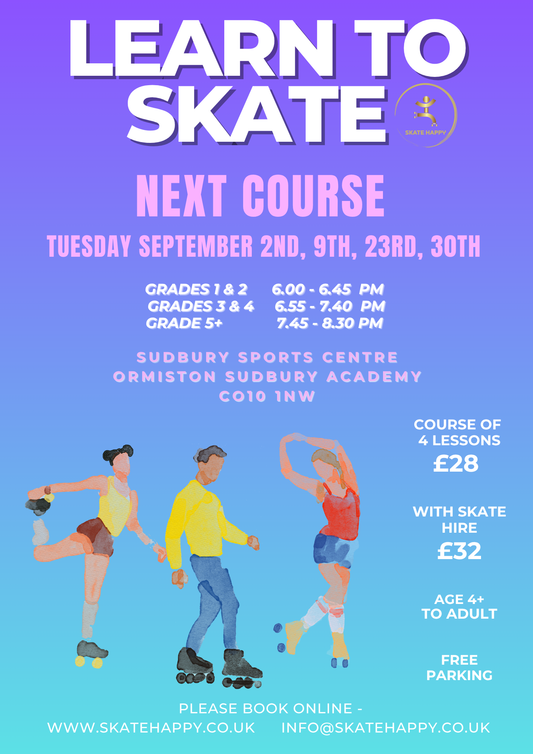 2nd September: Learn to Skate Lessons (all ages) - Course of 4