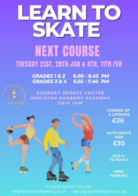 Tuesday 21st Jan: Learn to Skate Lessons (all ages) - Course of 4 lessons