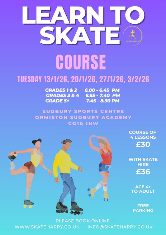 13/1/26 - Learn to Skate Lessons (all ages) - Course of 4 Lessons