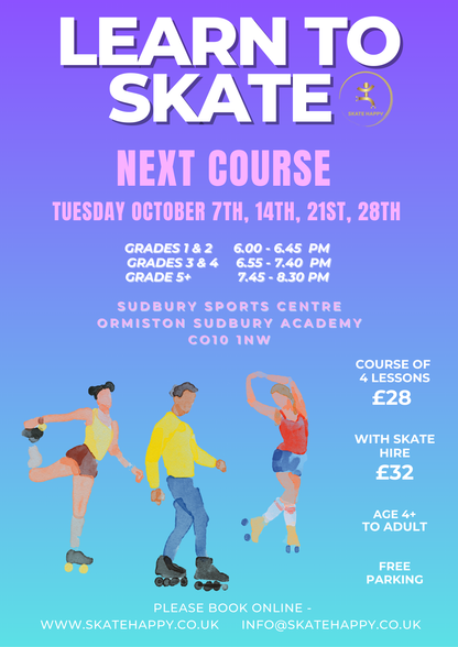 7th October: Learn to Skate Lessons (all ages) - Course of 4