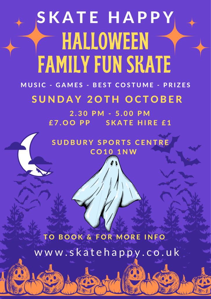 Sunday 20th October 🛼 Halloween Family Fun Skate 👻🦇🎃